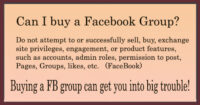Can I buy a Facebook Group?